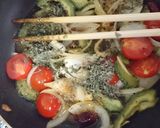 ゴーヤとミニトマトのジェノベーゼ風パスタ作り方8写真