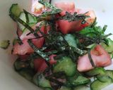 トマトとキュウリ🥒のポン酢和え作り方3写真