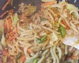 春キャベツと鶏ミンチのカレー焼きうどん作り方7写真