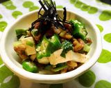 納豆・長芋・夏野菜のねばねば薬味和え♫作り方5写真