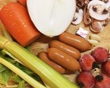 簡単たっぷり野菜(・ω・)ミネストローネ作り方1写真