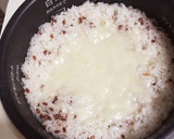 切り餅で！赤米のもっちりおこわ風作り方4写真
