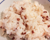 切り餅で！赤米のもっちりおこわ風作り方6写真