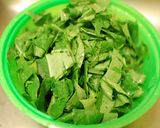 カラードグリーン☆トマト味作り方1写真
