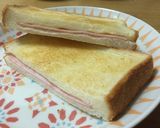 簡単！ホットサンド風ハムチーズ^ ^/作り方6写真