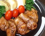 鳥胸のソーステリヤキとジャガバター作り方4写真