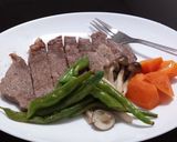 煙、飛び散り知らずレンジでステーキ、焼肉作り方5写真