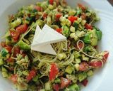 夏にさっぱり！アボカドバジル冷製パスタ♪作り方5写真