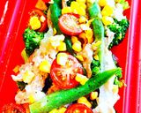 彩野菜と豚ロースの塩レモン蒸し作り方3写真