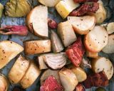 新じゃがとベーコン、ビーツのロースト作り方7写真