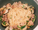簡単！なすと豚肉のそうめんちゃんぷるー作り方19写真