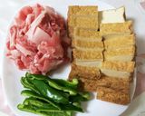 ☆厚揚げと豚肉☆甘辛炒め作り方1写真