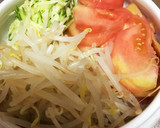 挽肉と野菜乗っけ冷やしうどん坦々風作り方1写真