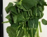 花椒風味の小松菜とザーサイの炒め物作り方1写真