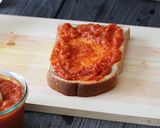 朝食に　トマトソースでピザトースト作り方2写真