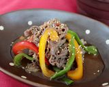 レンジで美味!牛肉とパプリカの無水甘辛煮作り方4写真