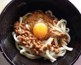 簡単✨夏のランチに!玉子かけ納豆うどん♡作り方2写真