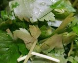 焼きジャケと椎茸、三つ葉のパスタ☆ランチ作り方5写真