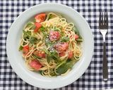 スベリヒユとトマトのパスタサラダ作り方4写真