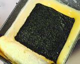 お弁当に、のり入りぐるぐる模様の卵焼き作り方3写真