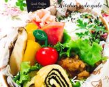 お弁当に、のり入りぐるぐる模様の卵焼き作り方6写真