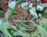 居酒屋さんで食べたトマトのパスタ作り方6写真