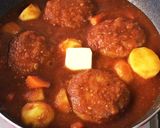 自家製トマトソースで煮込みハンバーグ作り方8写真