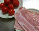 ミニトマトとベーコンの素焼き☆後串付け作り方1写真