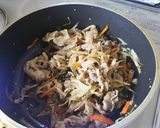 豚肉で簡単！ご飯にあう甘辛味の肉ごぼう♥作り方3写真