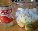 キゥイとパインのリンゴ酢ドリンク作り方3写真