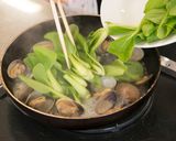 ミニチンゲン菜とあさりの酒蒸し作り方6写真
