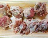 ☆豚こま肉ボールとターサイの甘酢タレ炒め作り方3写真