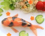 生ハム錦鯉★ニシキゴイ★サラダ＆おにぎり作り方16写真