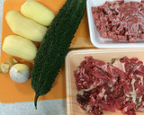 栄養満点❗️ゴーヤとジャガイモの青椒肉絲作り方1写真