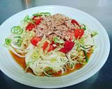 簡単ツナトマトミョウガそうめん作り方4写真