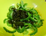 ゴーヤとワカメの酢の物♪作り方5写真