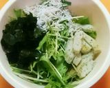 サッパリ！水菜とワカメの和え物☆作り方1写真