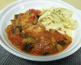豚ロース肉のトマト煮込み～パスタ添え作り方10写真
