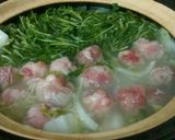 夏にぴったり♡新生姜と豆苗の簡単団子鍋作り方5写真