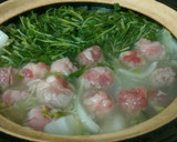 夏にぴったり♡新生姜と豆苗の簡単団子鍋作り方5写真