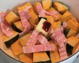 かぼちゃとベーコンの洋風煮物♪バター風味作り方5写真