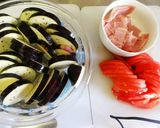 簡単♪♪❤♡トマトとなすのチーズ焼き♡❤作り方1写真