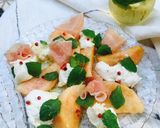 桃とモッツアレーラチーズのミントサラダ作り方5写真