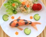 生ハム錦鯉★ニシキゴイ★サラダ＆おにぎり作り方26写真