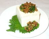 納豆・かつお節・長ネギ・大葉の冷奴♪豆腐作り方5写真