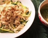 鶏むね肉のバンバンジーとスープ【節約】作り方20写真