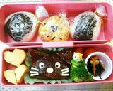 キャラ弁☆ハンバーグでくまさん弁当。作り方5写真