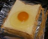 魚焼きグリルで耳カリ!卵乗っけトースト作り方4写真