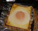 魚焼きグリルで耳カリ!卵乗っけトースト作り方5写真