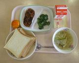 ミートソース焼/宝達志水町学校給食作り方9写真